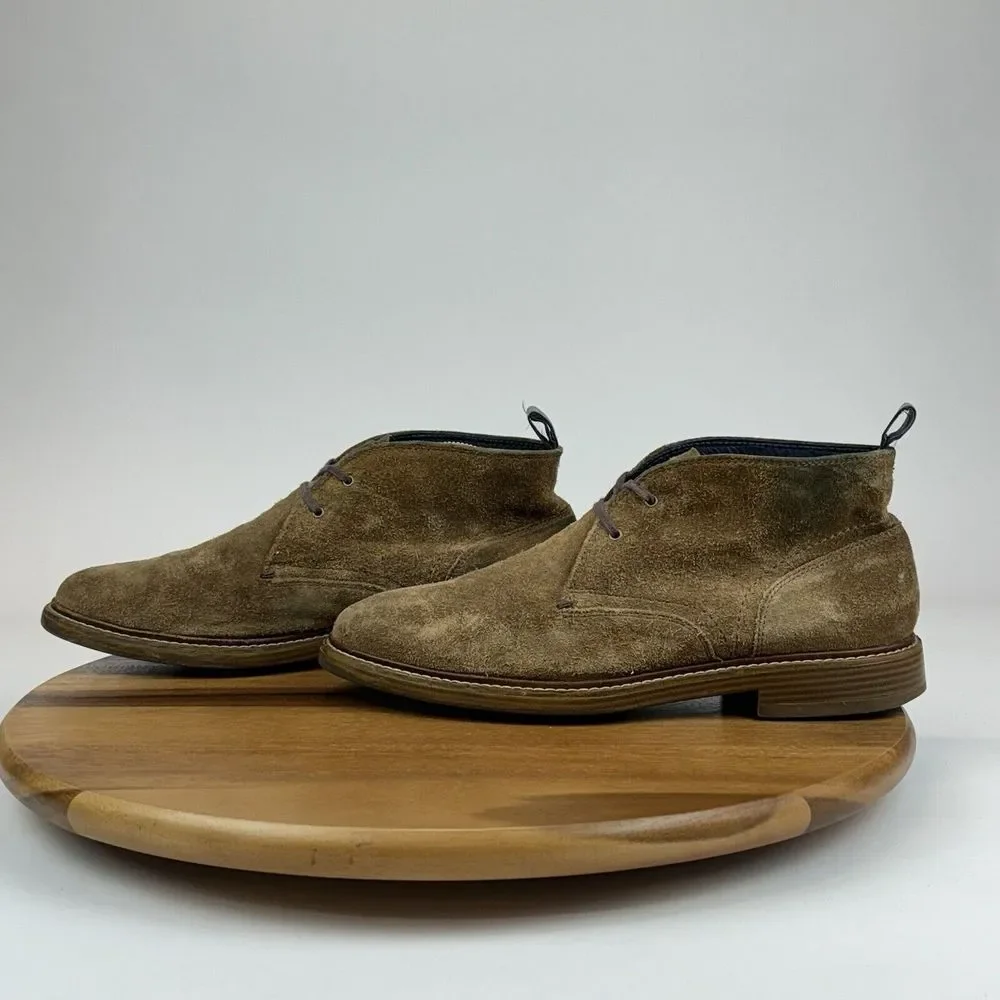 Mens Cole Haan Adams Grand Os Brown Leather Casual Chukka Ankle Boots Size 9.5 M